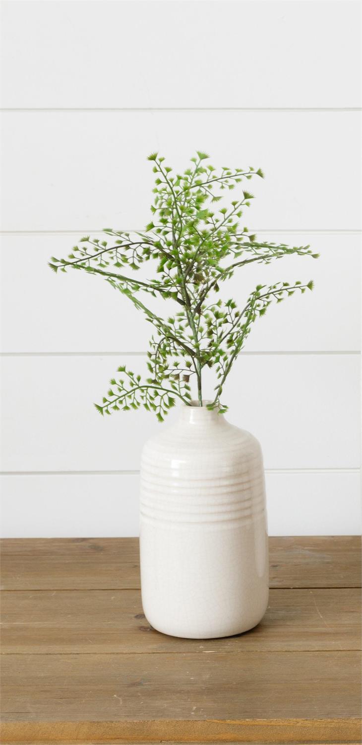 Cream Crackled Vase, Sm