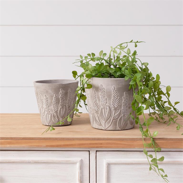 Planter - Embossed Lavender