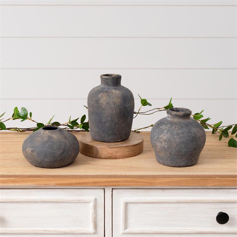 Black Distress Bud Vases