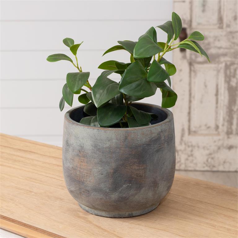 Distressed Black Planter