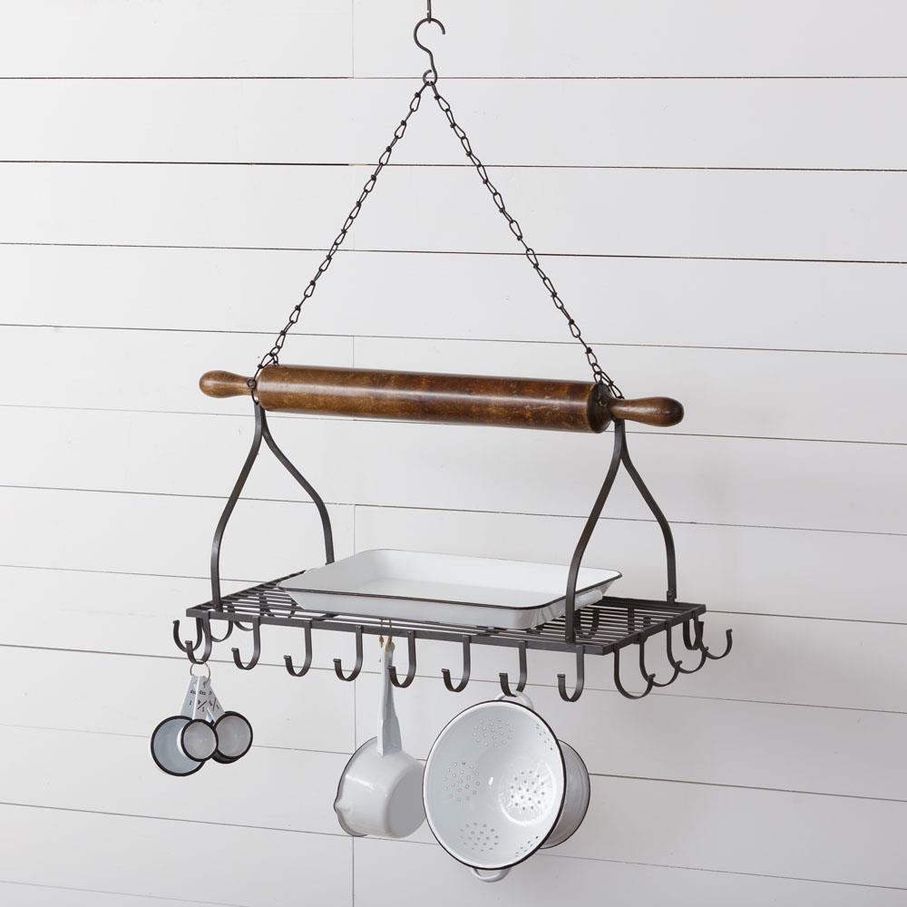 Rolling Pin Pot Rack