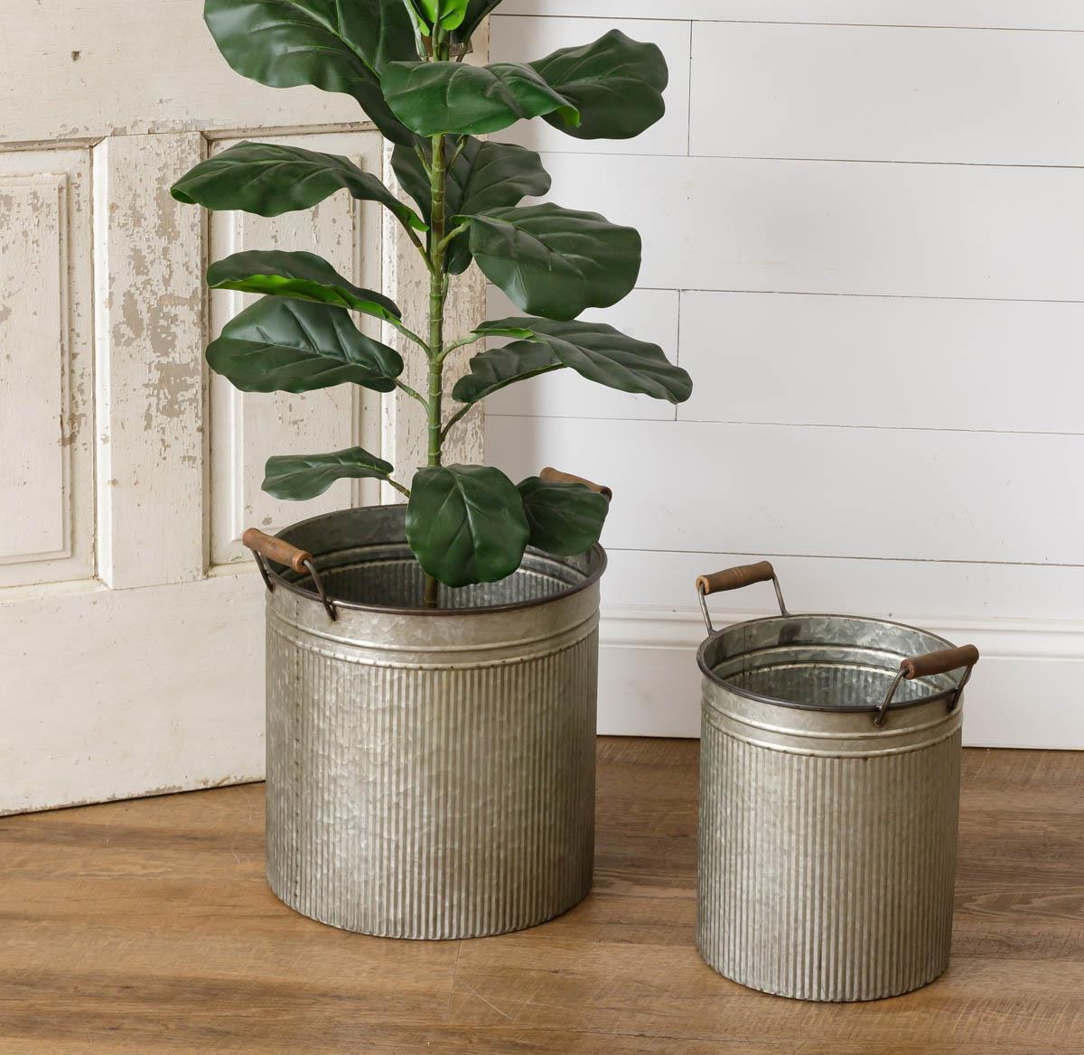 Ribbed Galvanized Buckets