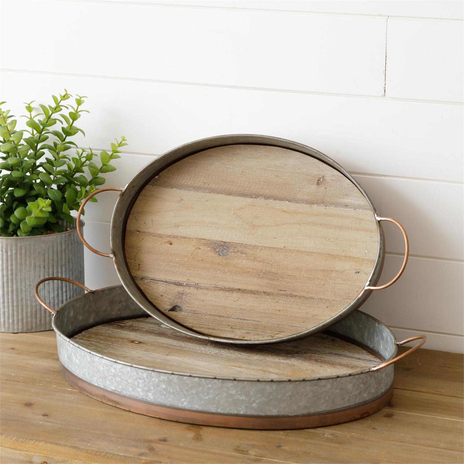 Trays - Copper and Galvanized Metal