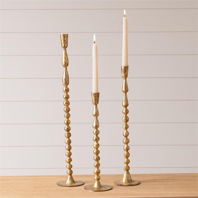 Taper Holders - Gold Bubble