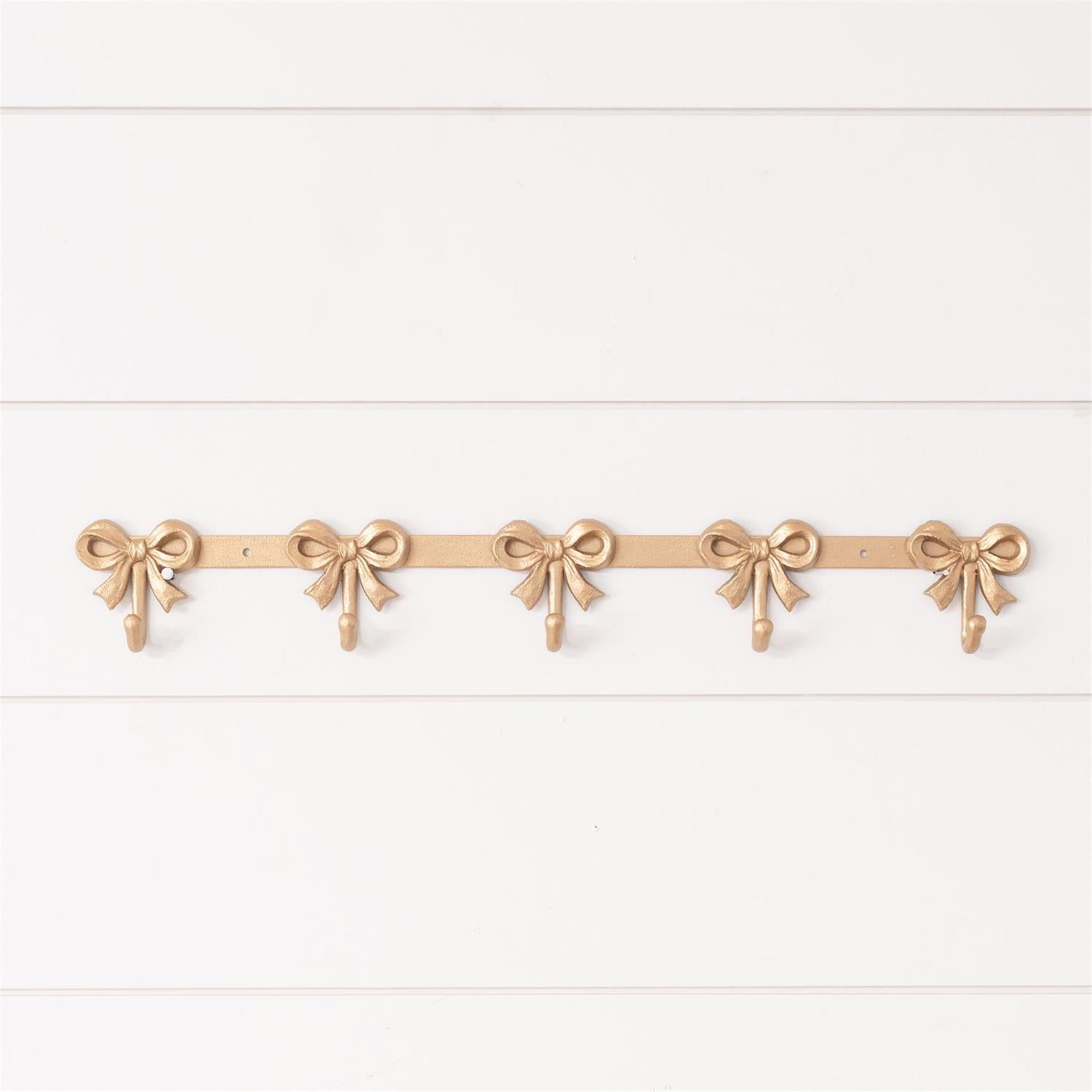 Gold Bow Hook Rack