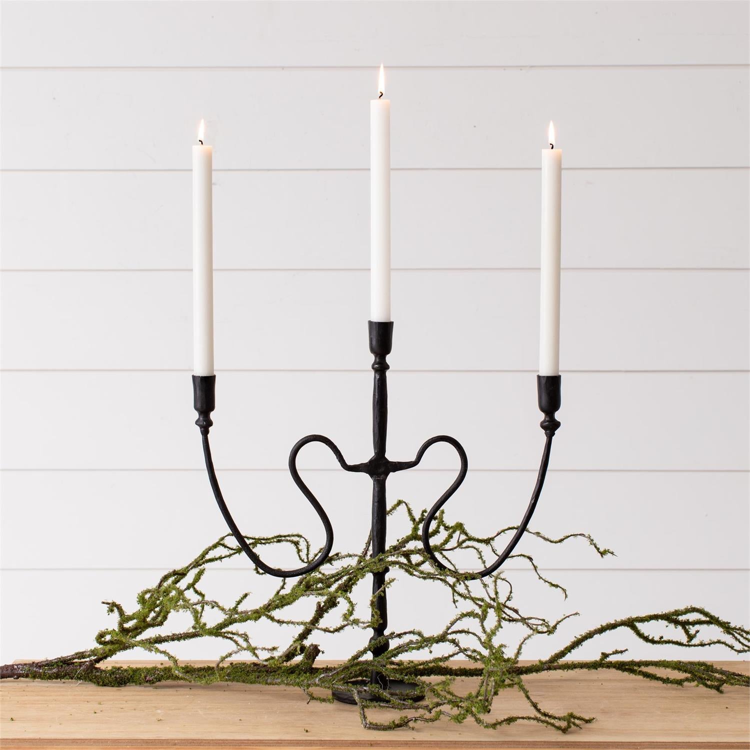 Iron Swirled Candelabra