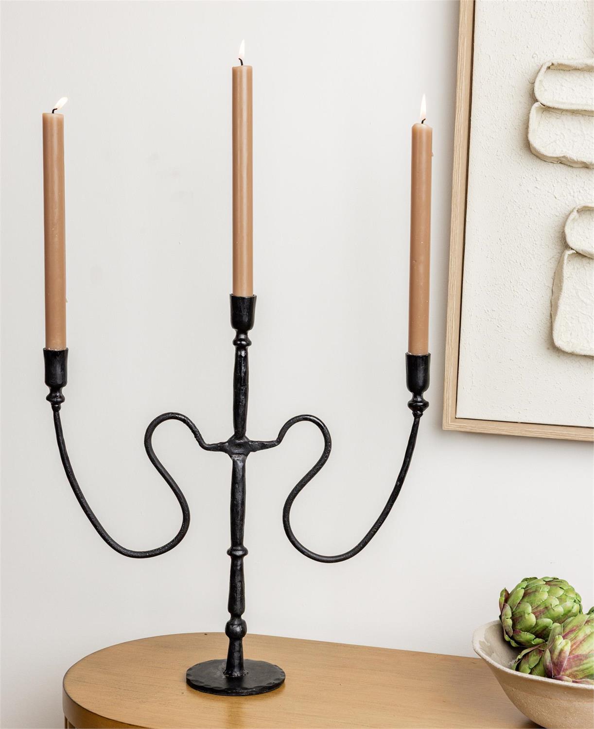 Iron Swirled Candelabra