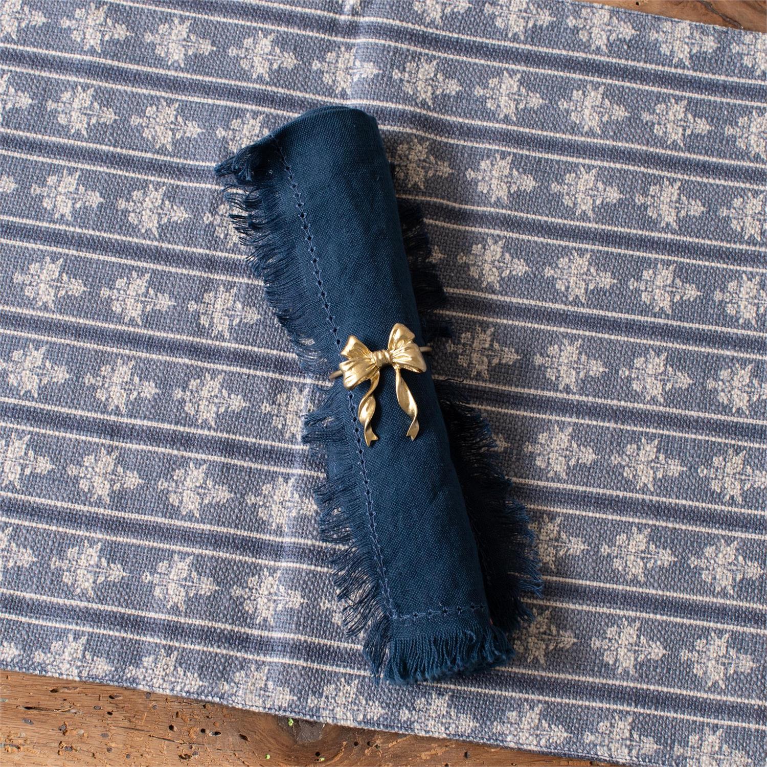 Gold Finish Bow Napkin Rings