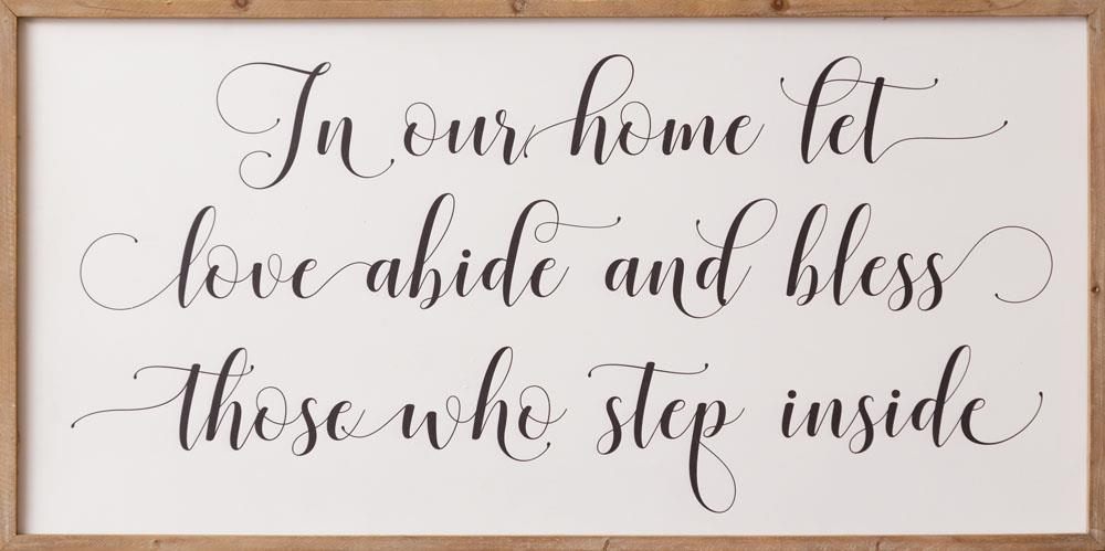 In Our Home Let Love Abide Wall Art