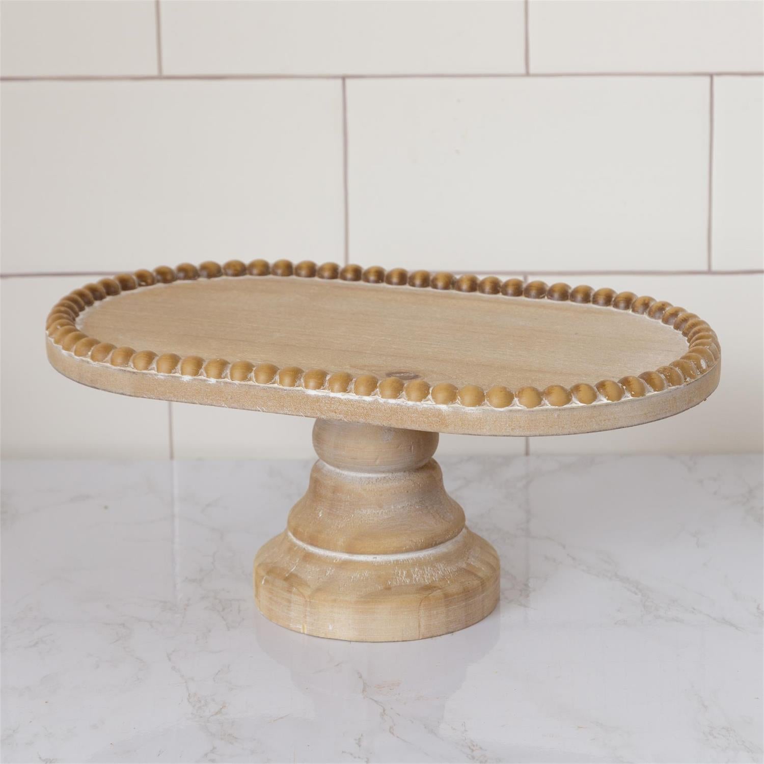 Pedestal Tray - Beaded