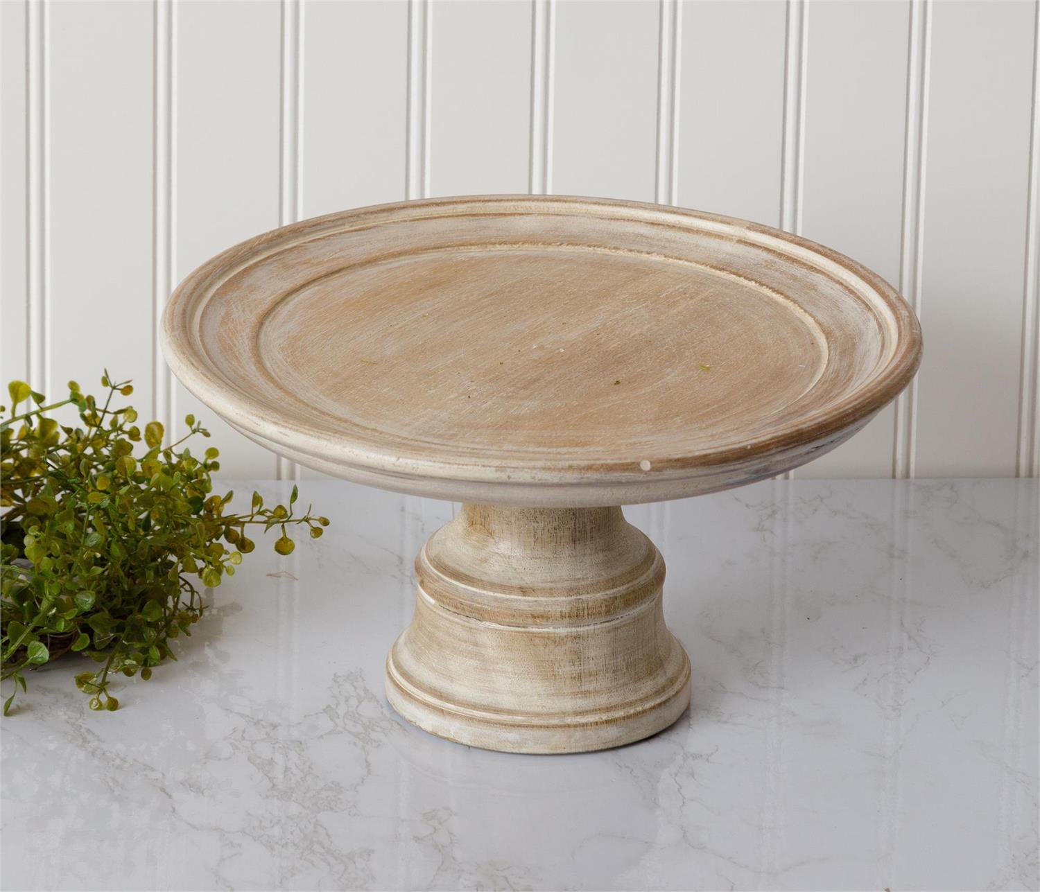 White Washed Cake Stand