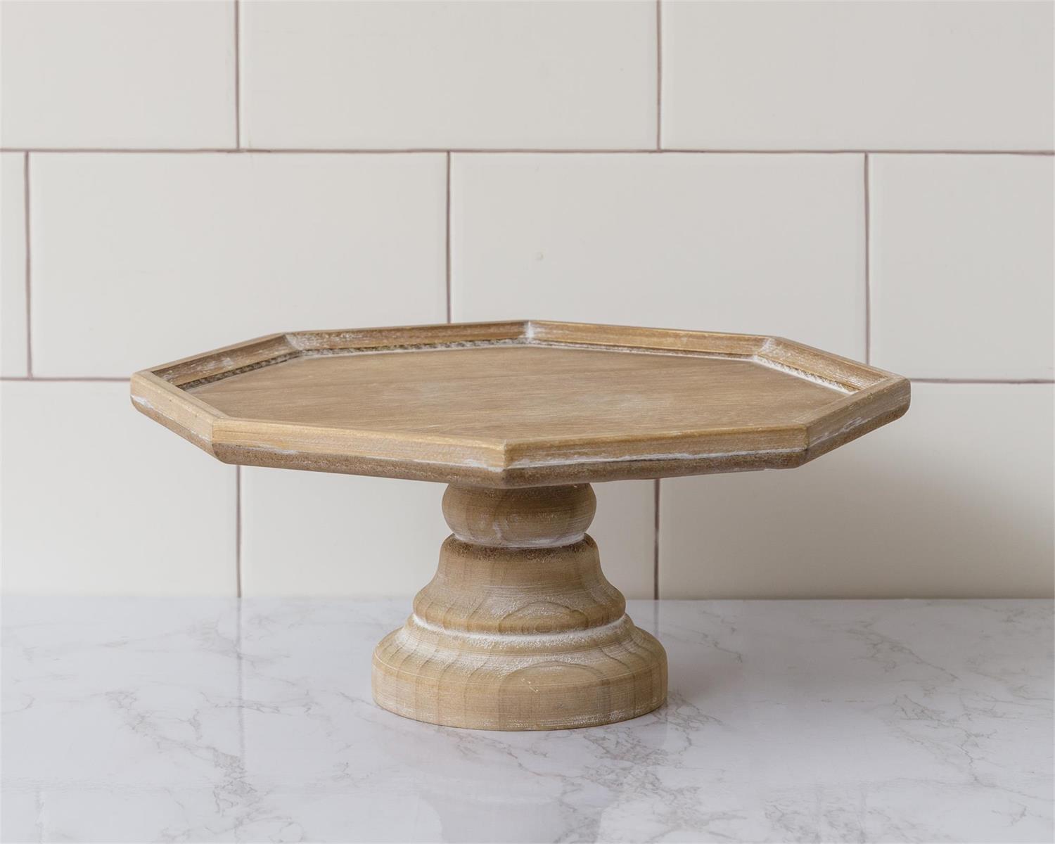 Wooden Octagon Pedestal