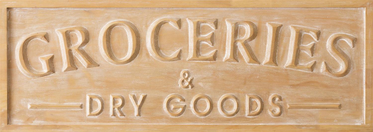 Raised Sign - Groceries And Dry Goods