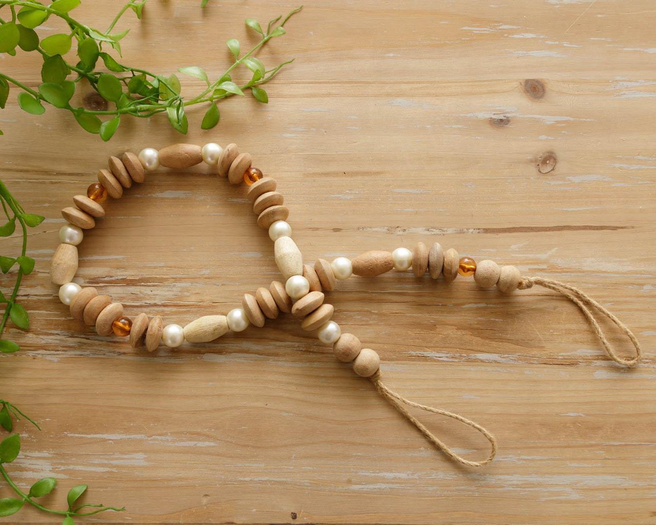 Farmhouse Beads - Wood And Pearls
