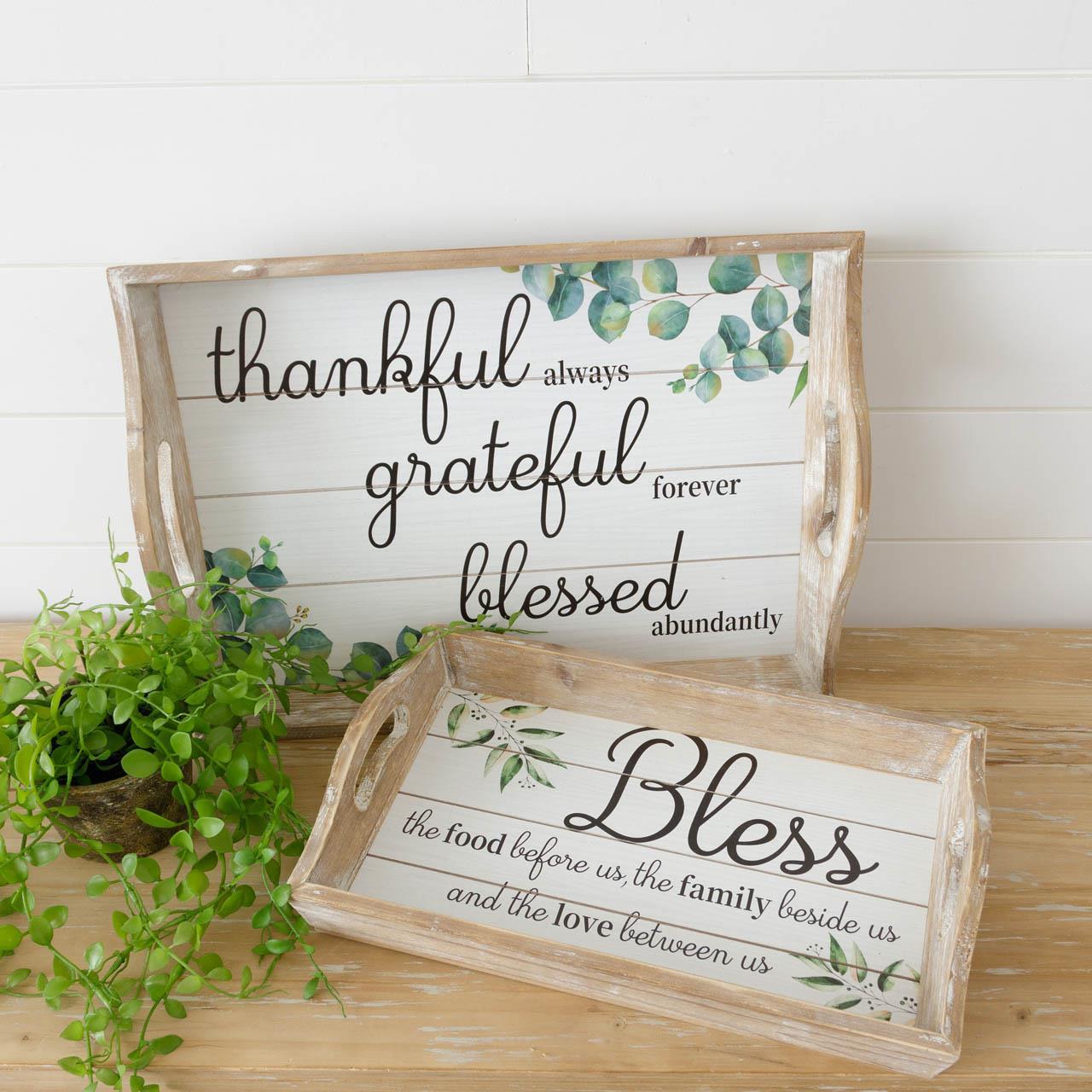 Trays - Thankful, Grateful, Blessed