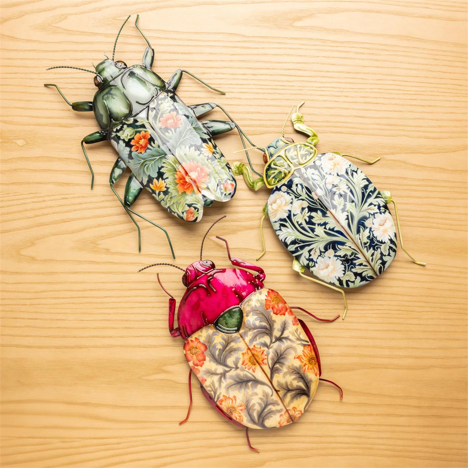 Beetles And Botanicals Capiz Finish Wall Art (S/3)