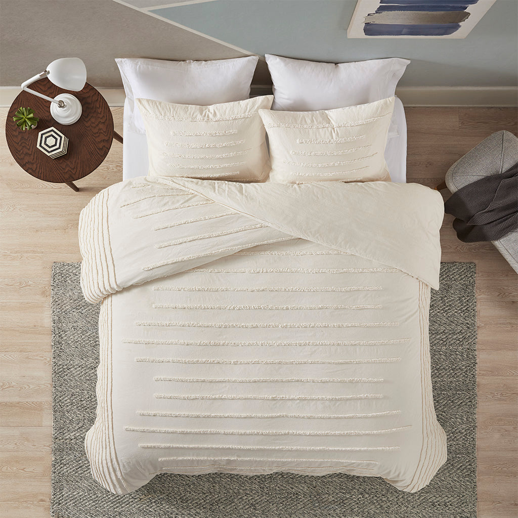Mercer 7 Piece Cotton Jacquard Duvet Cover Set