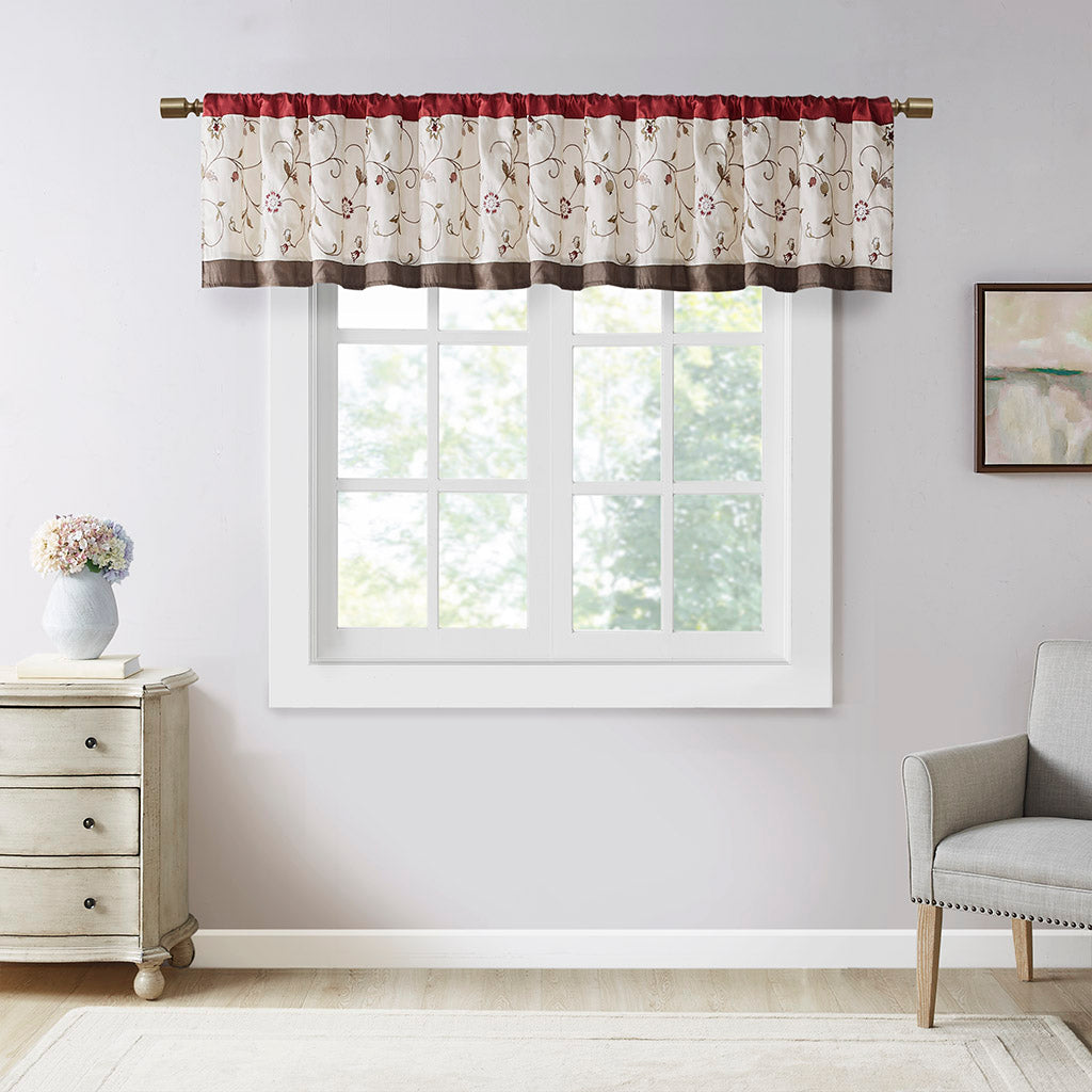 Serene Room Darkening Metallic Printed Poly Velvet Rod Pocket/Back Tab Window Panel Pair
