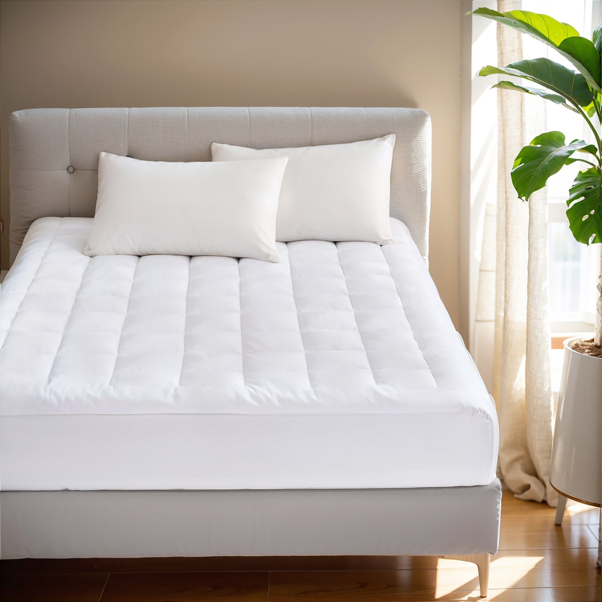 Cloud Soft 300 Thread Count Cotton Sateen Waterproof Mattress Pad