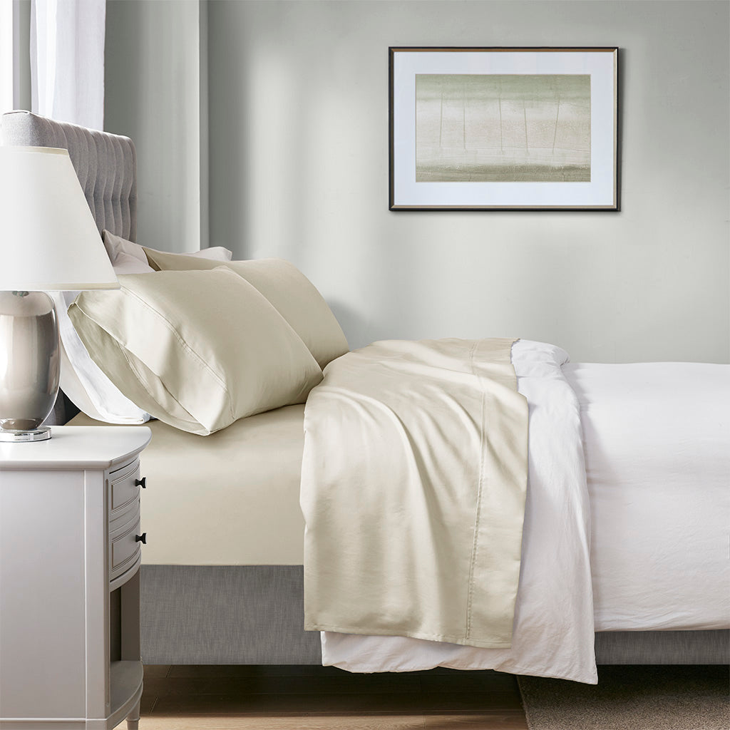 1000 Thread Count Wrinkle Resistant Cotton Sateen Sheet Set