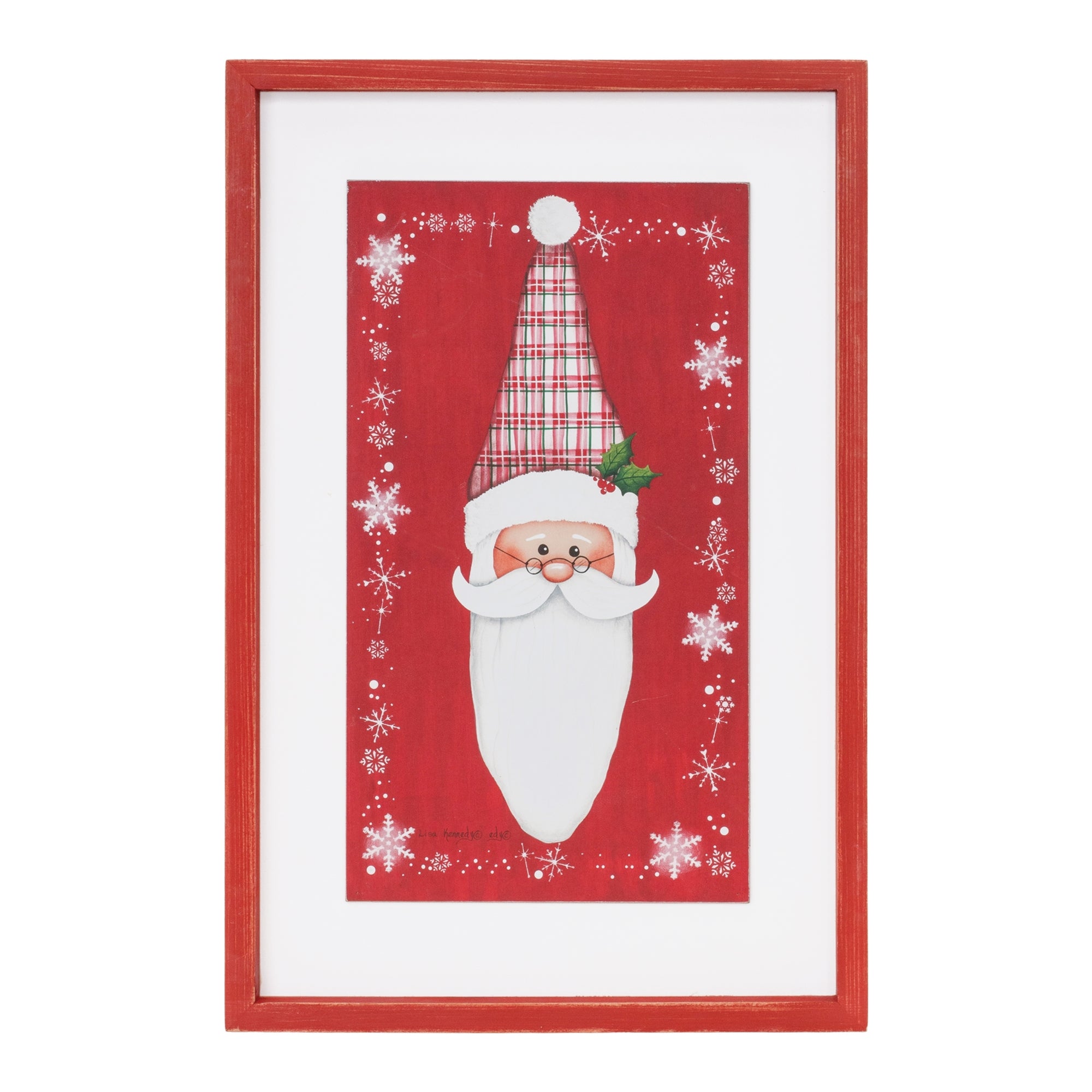 Santa Plaque 12"L x 18"H Wood/Wood