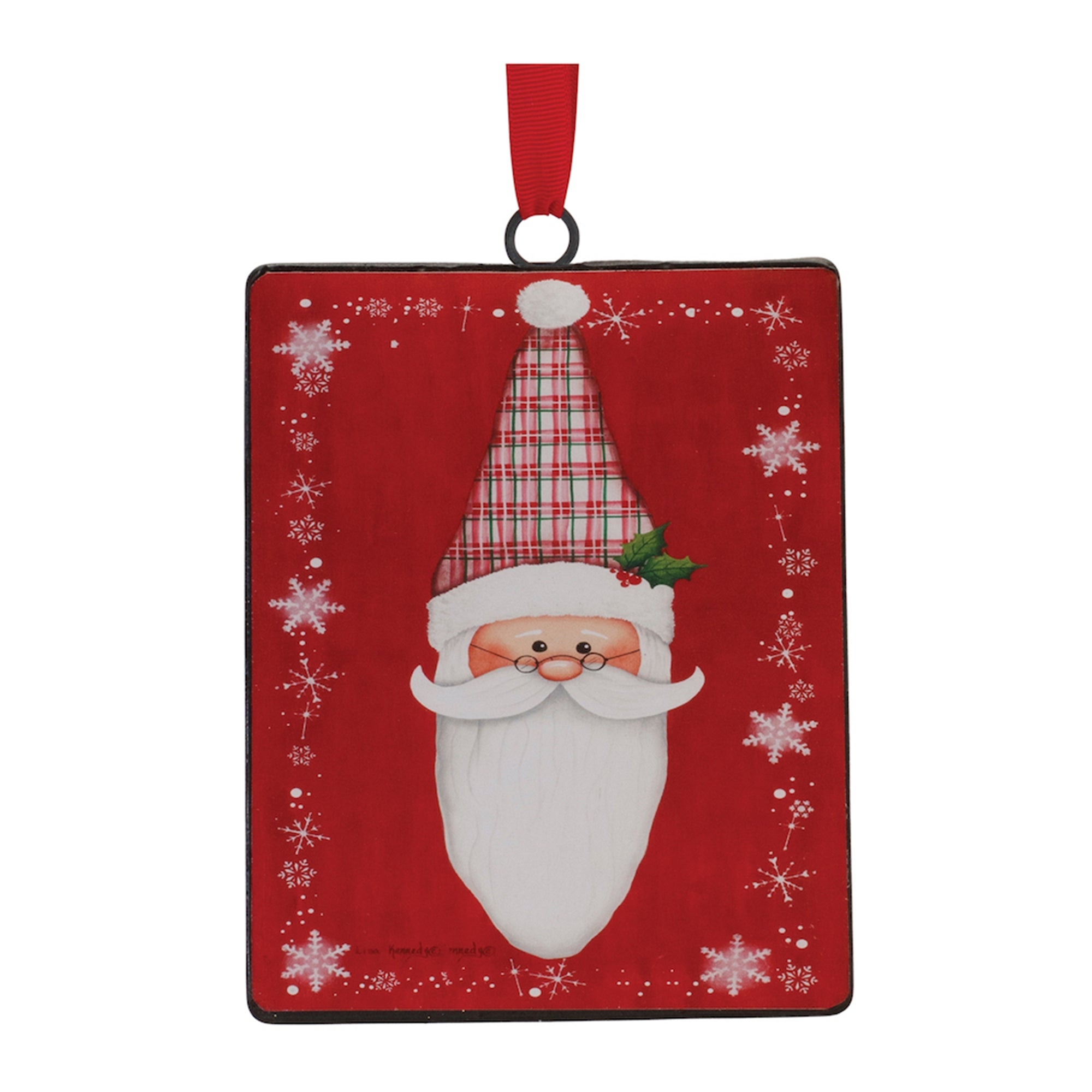 Santa Ornament 6”H Iron