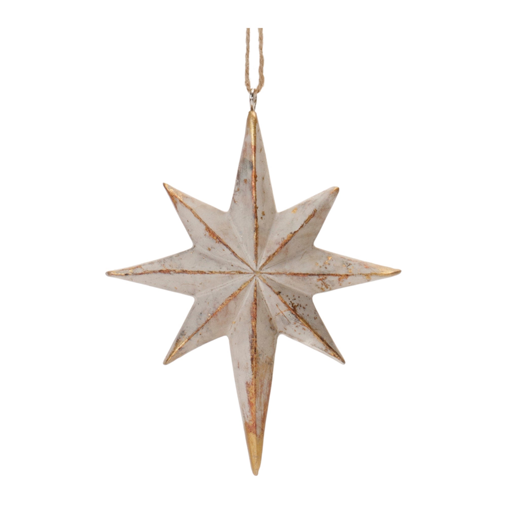 Star Ornament 4.75”H Resin
