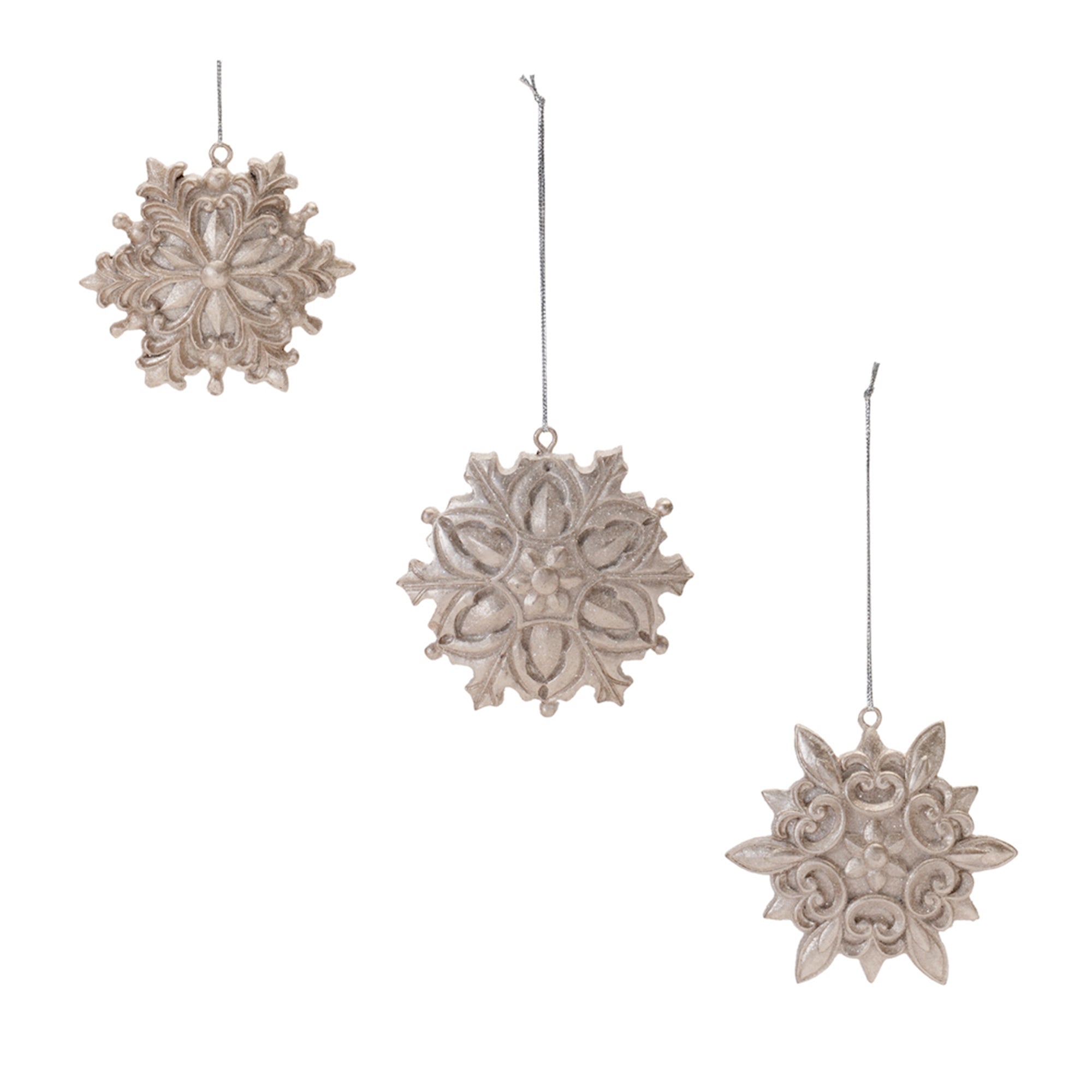 Snowflake Ornaments (S/3)