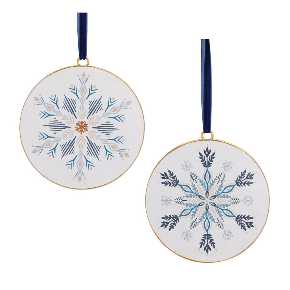 Snowflake Disc Ornament (S/2)