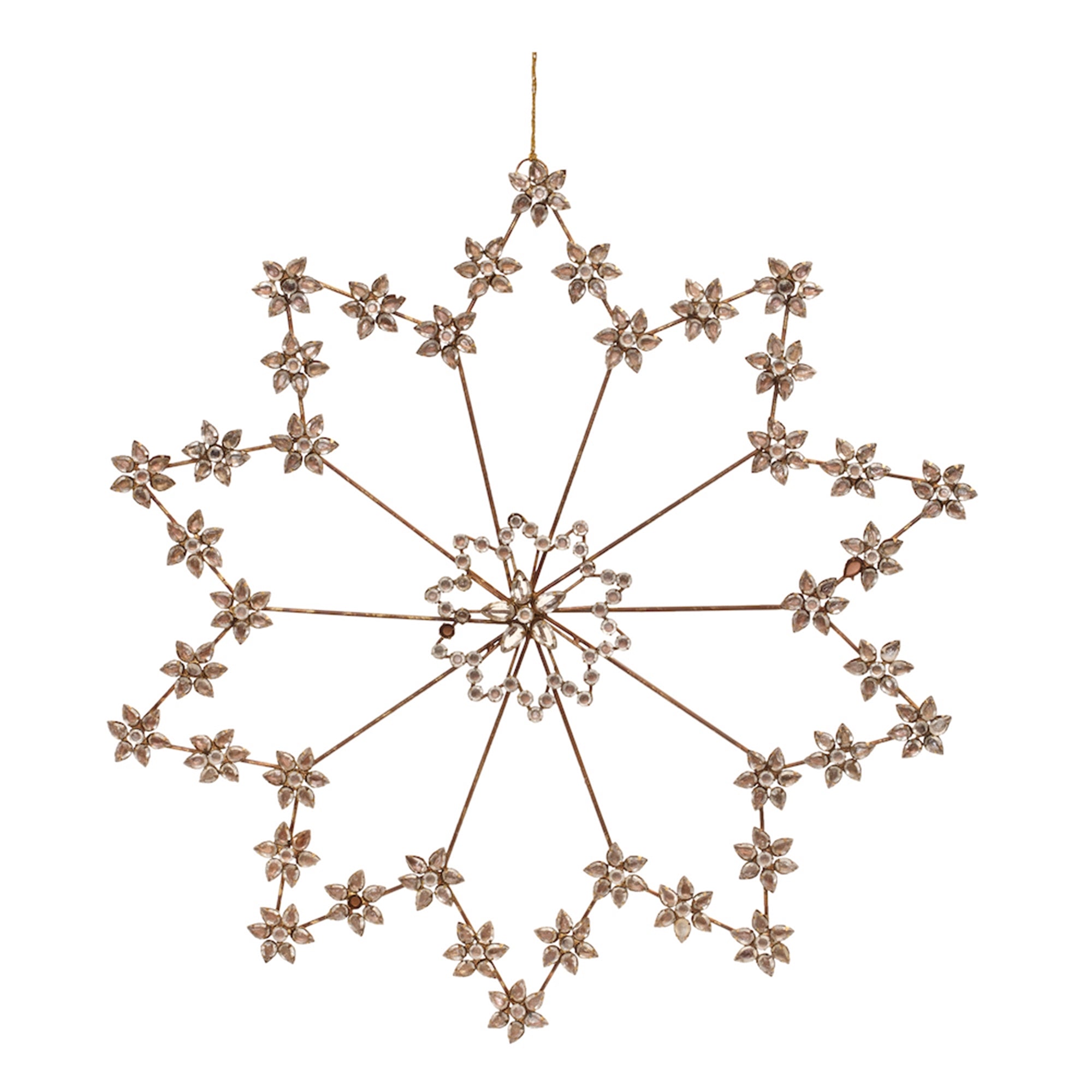 Jewel Snowflake 18.5”D Iron/Beads