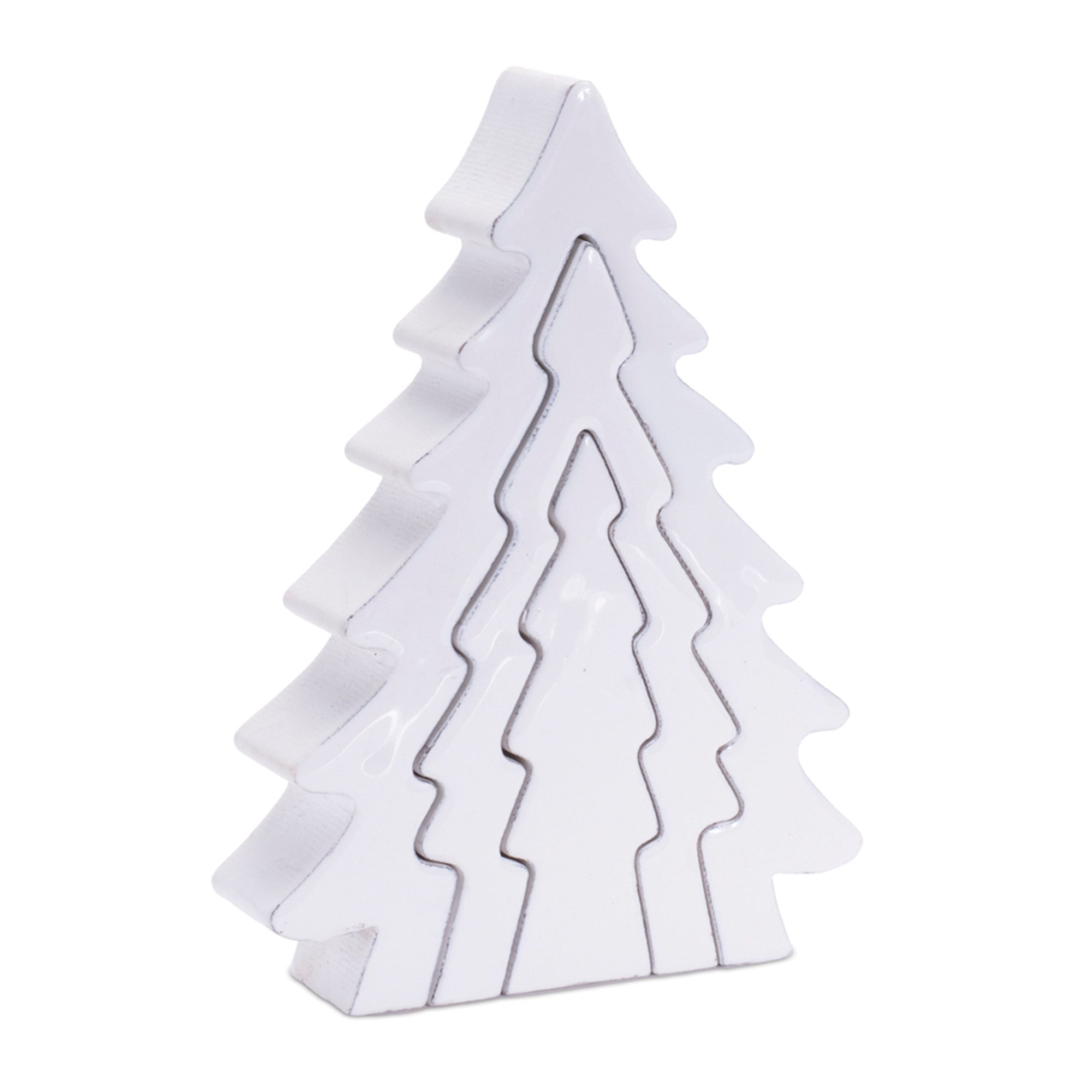 Triple Tree Puzzle 8.5”H Wood
