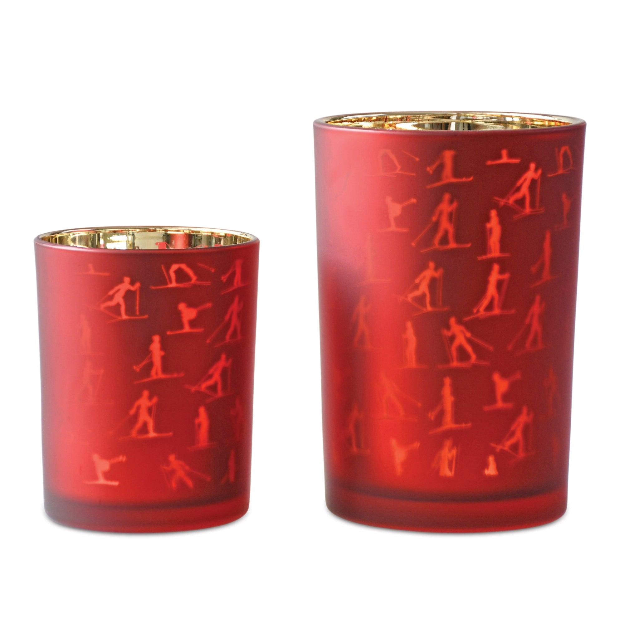 Candle Holder (Set of 2) 5"H, 7"H Glass