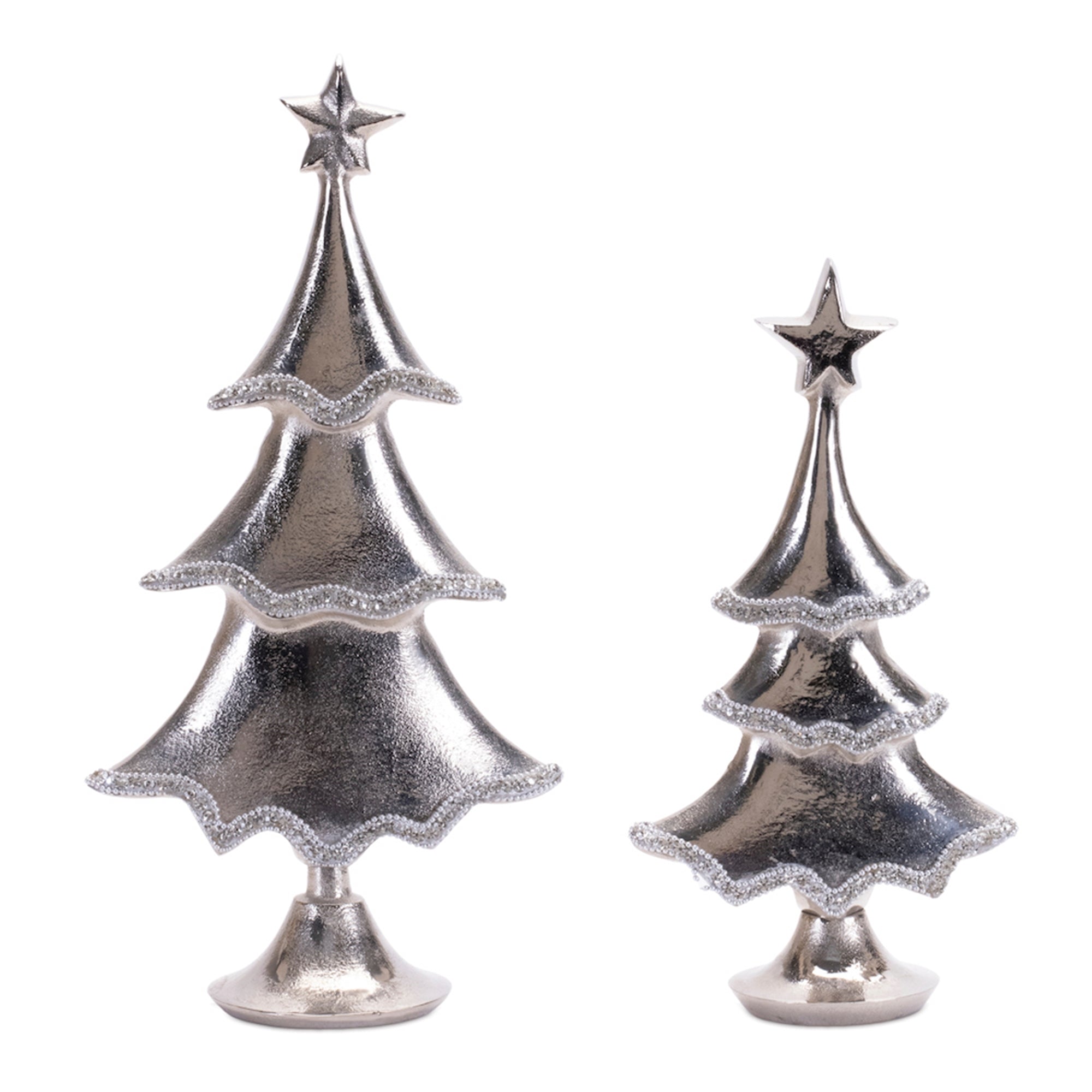 Tree (Set of 2) 11"H, 14"H Aluminum