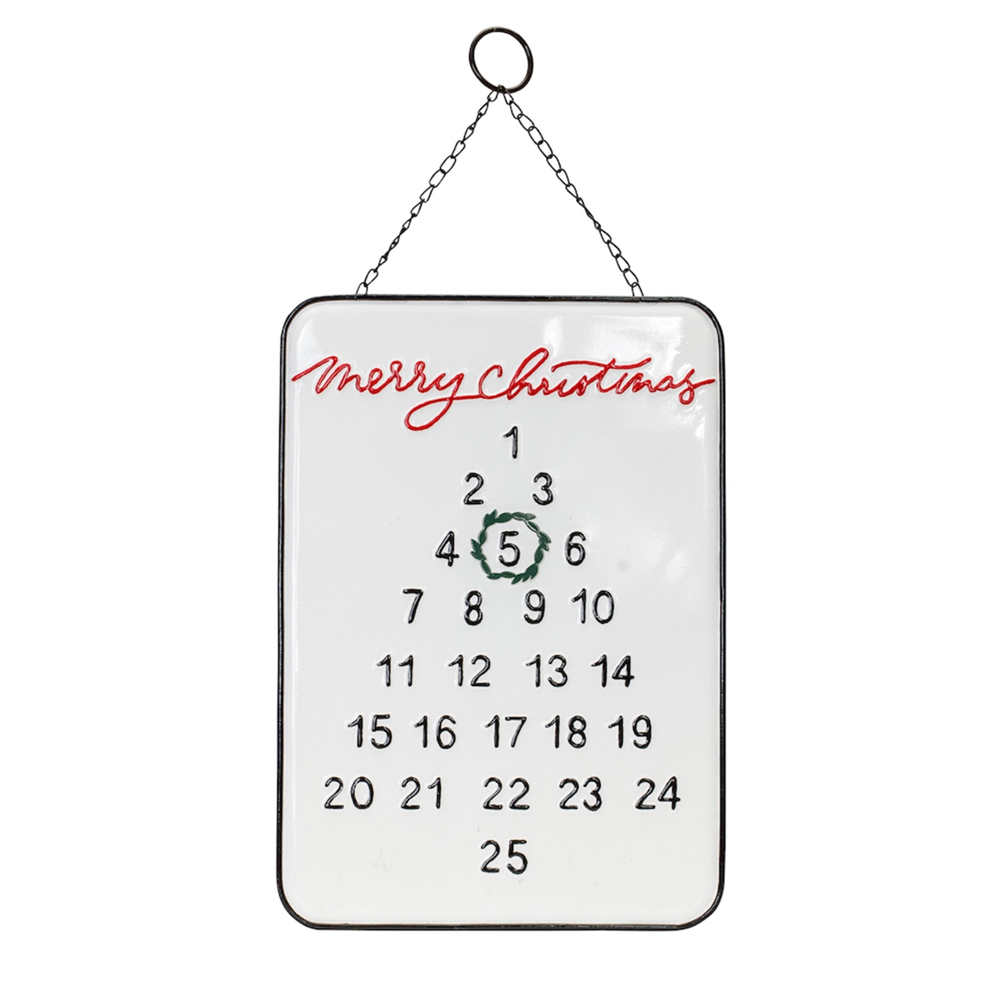 Tree Shape Christmas Countdown Sign 13"L x 26"H Iron