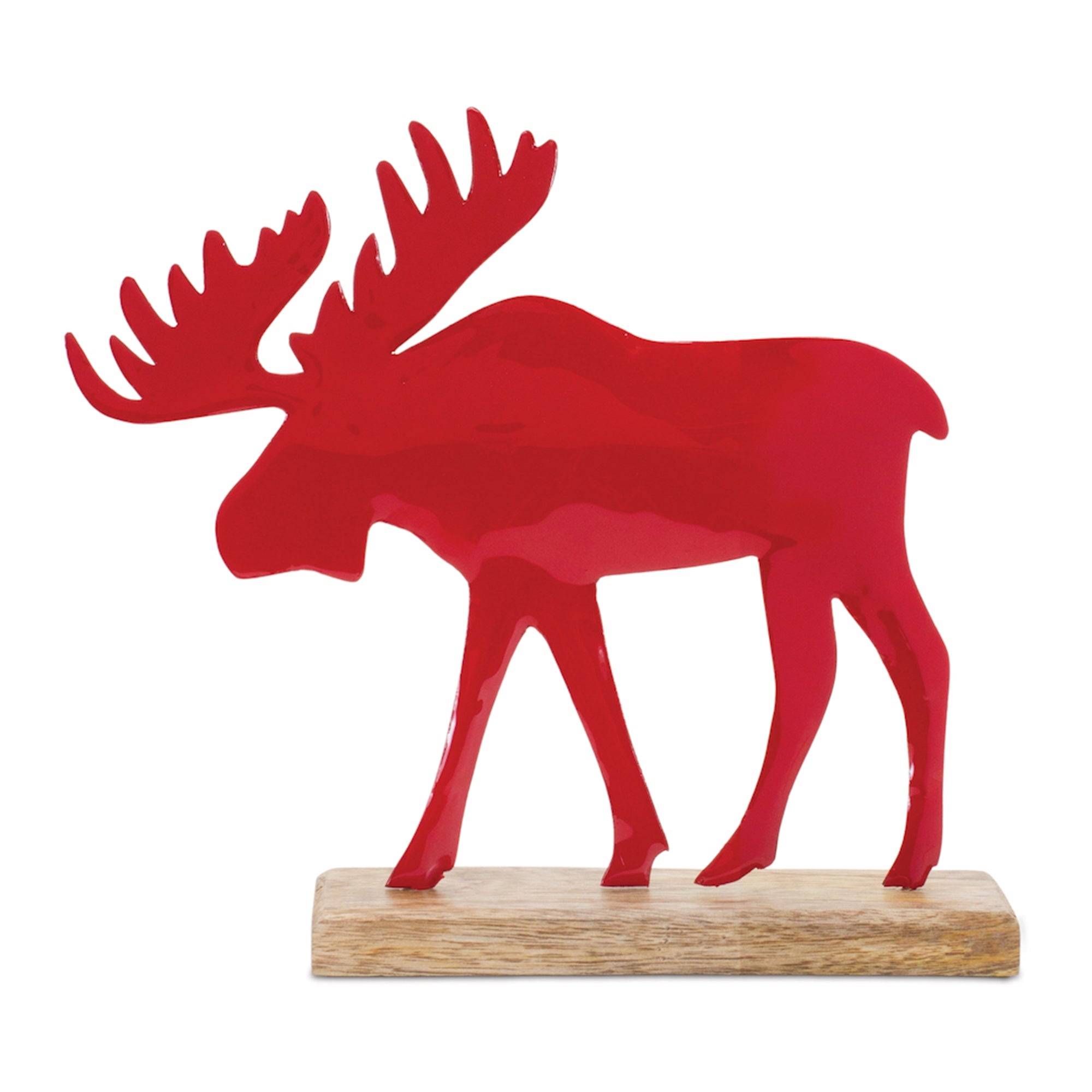 Moose on Base 9.5"L x 8.5"H Iron/Wood