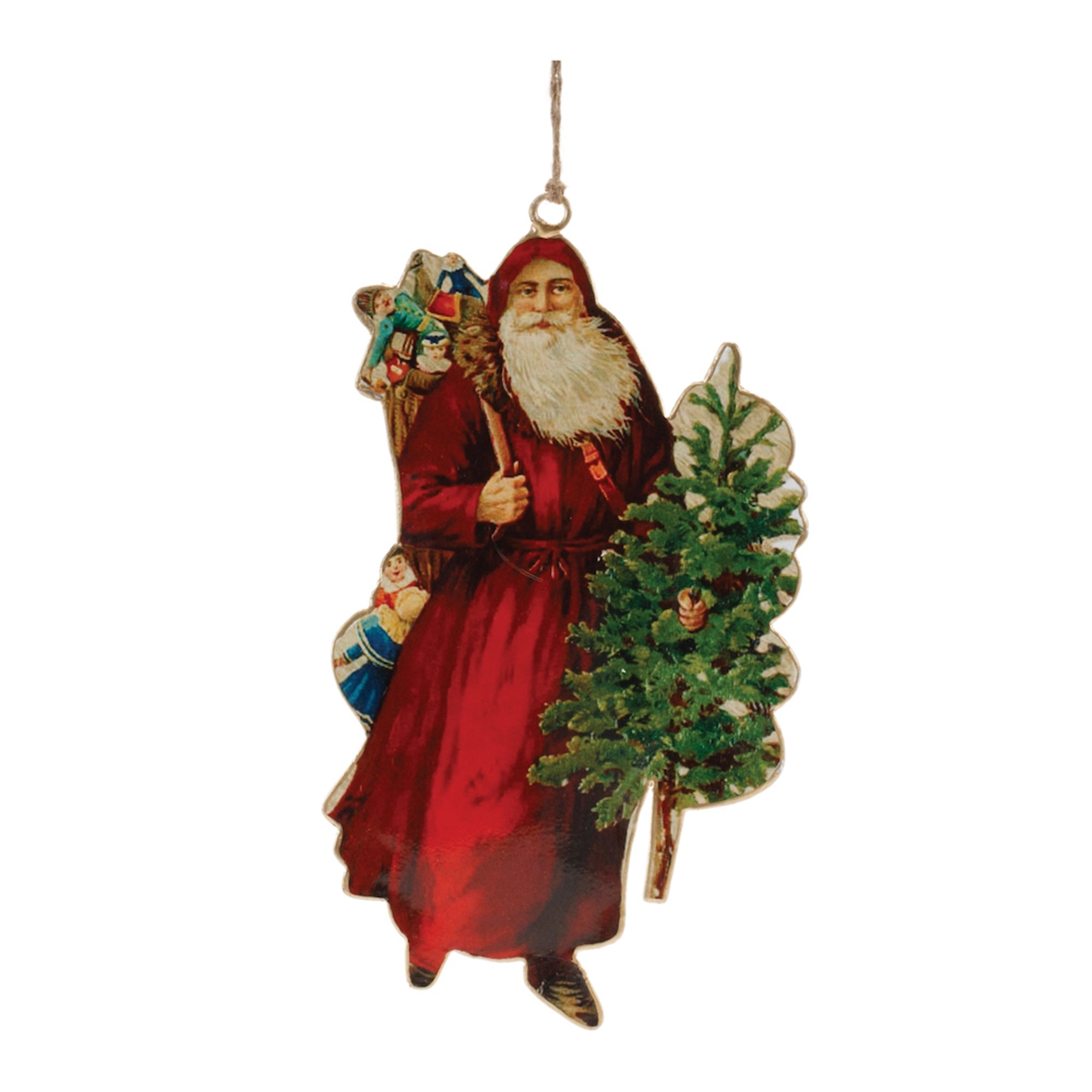 Vintage Santa Ornament 8.5”H Iron