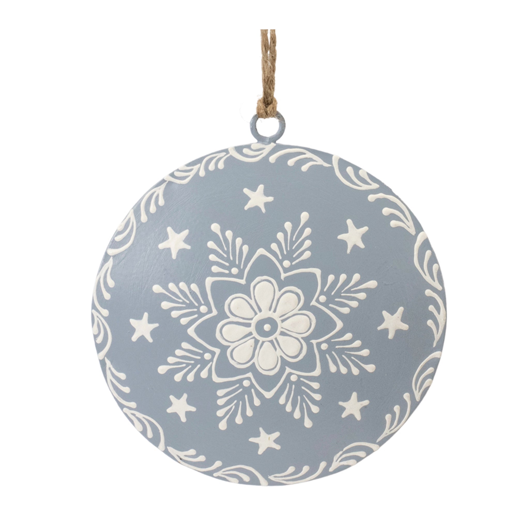 Disc Ornament 4.5”H Iron