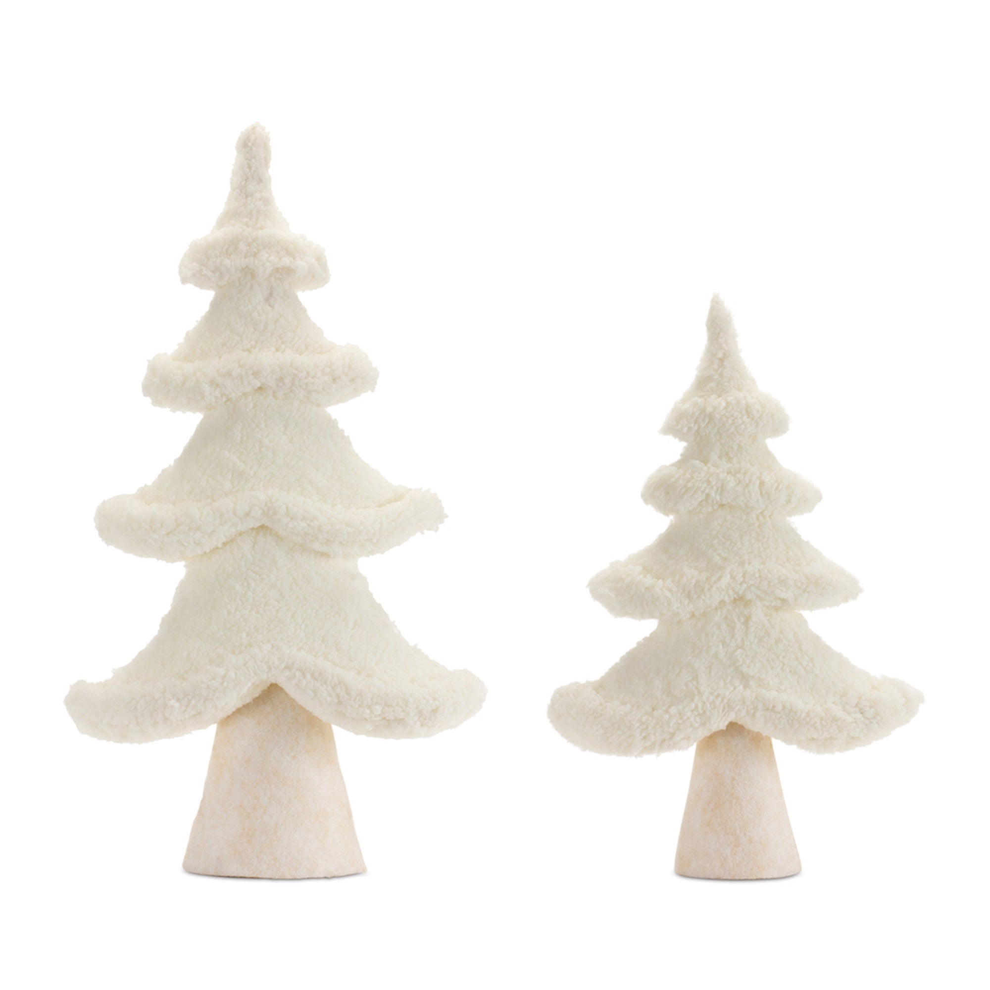 Tree (Set of 2) 19"H, 25"H Foam/Faux Fur