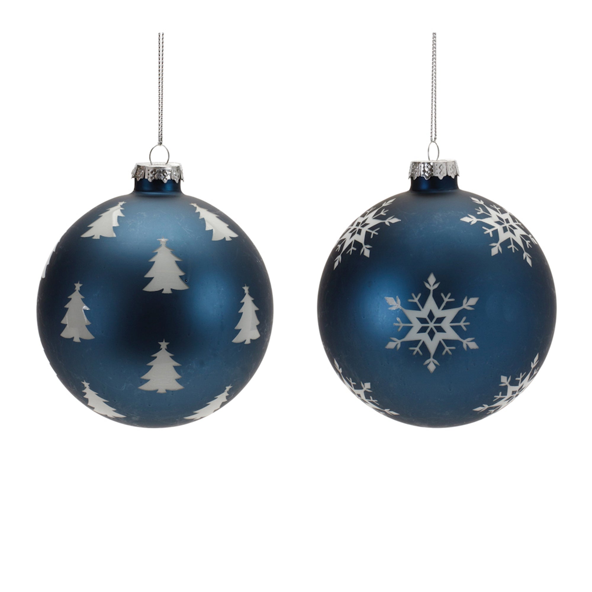 Ornament (2 Asst) 4”D Glass