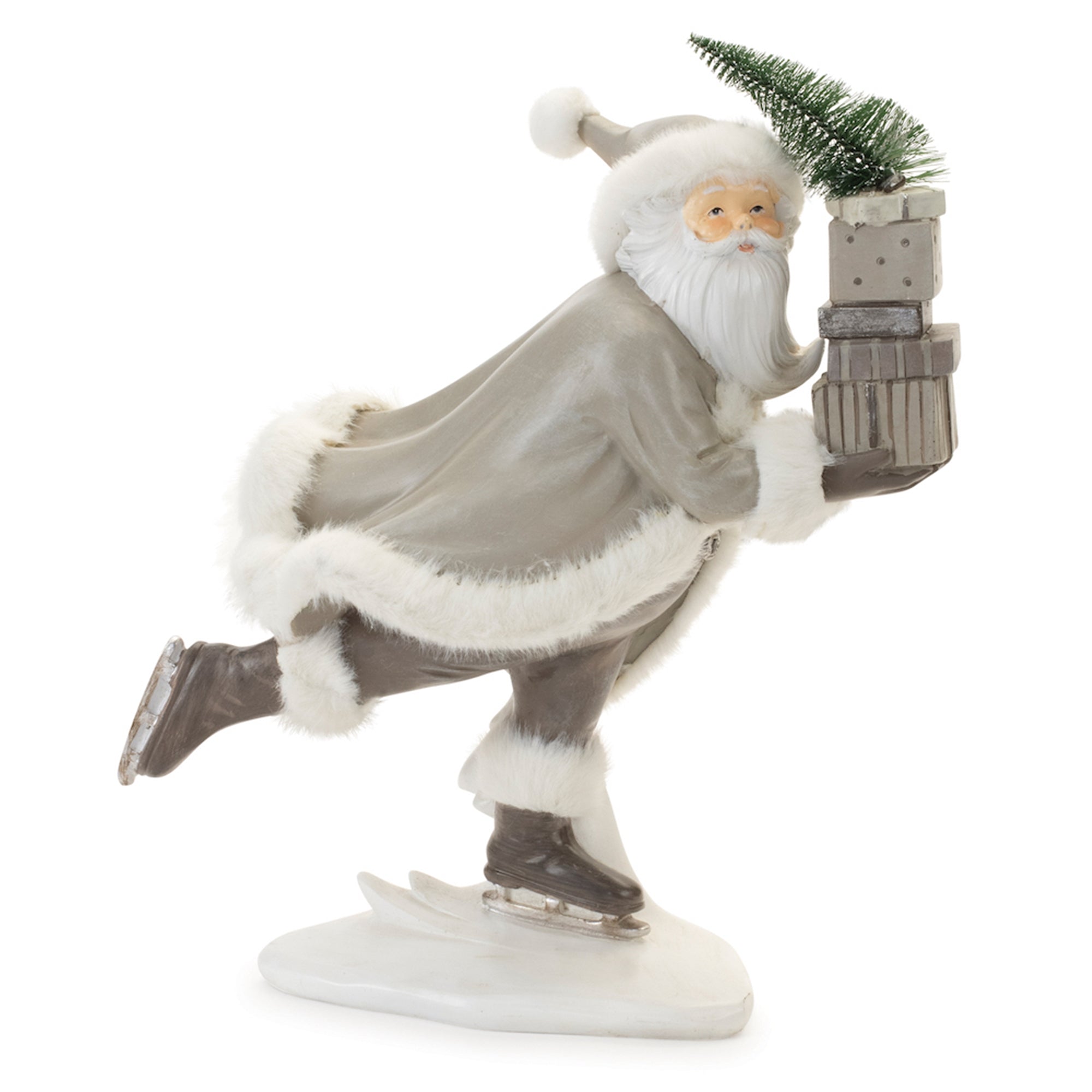 Santa on Skates 11.5”H Resin