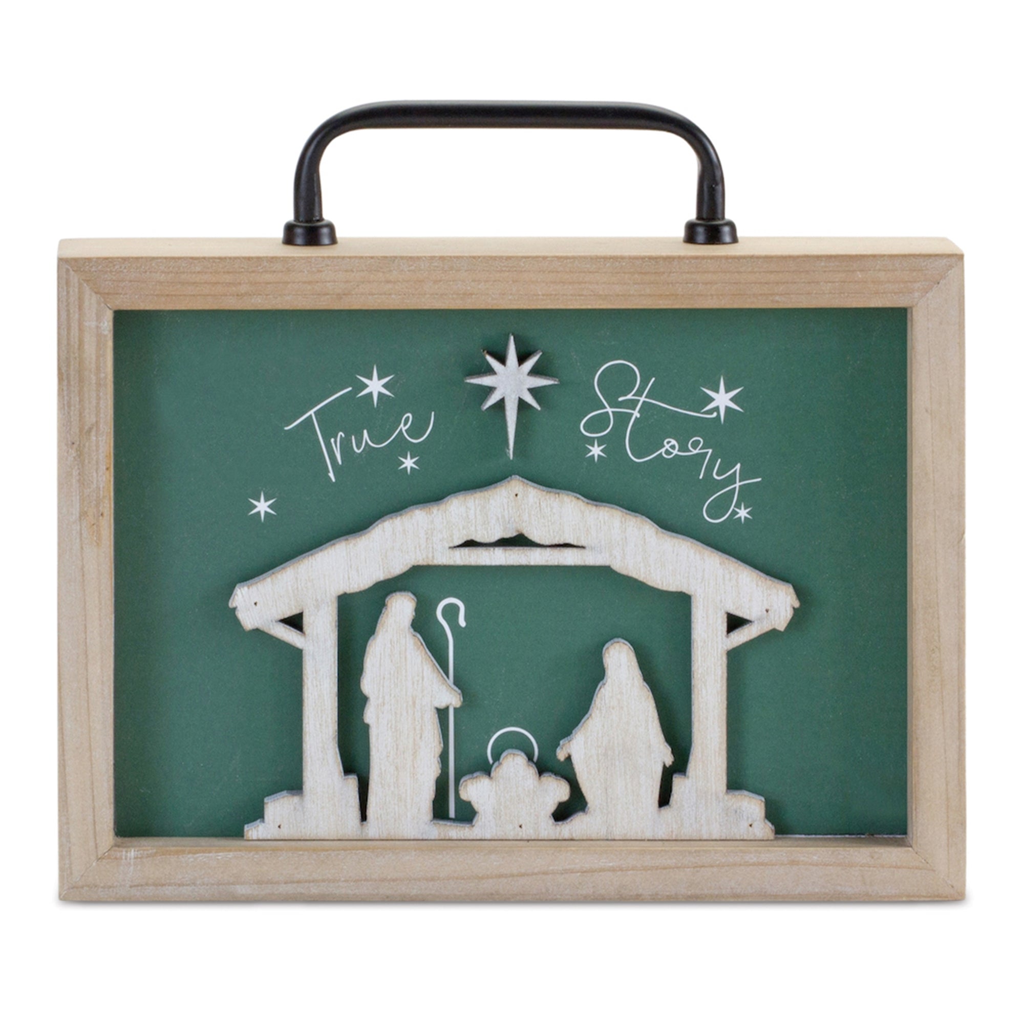 True Story Nativity Plaque 9.5"L x 8.5"H Wood/Wood