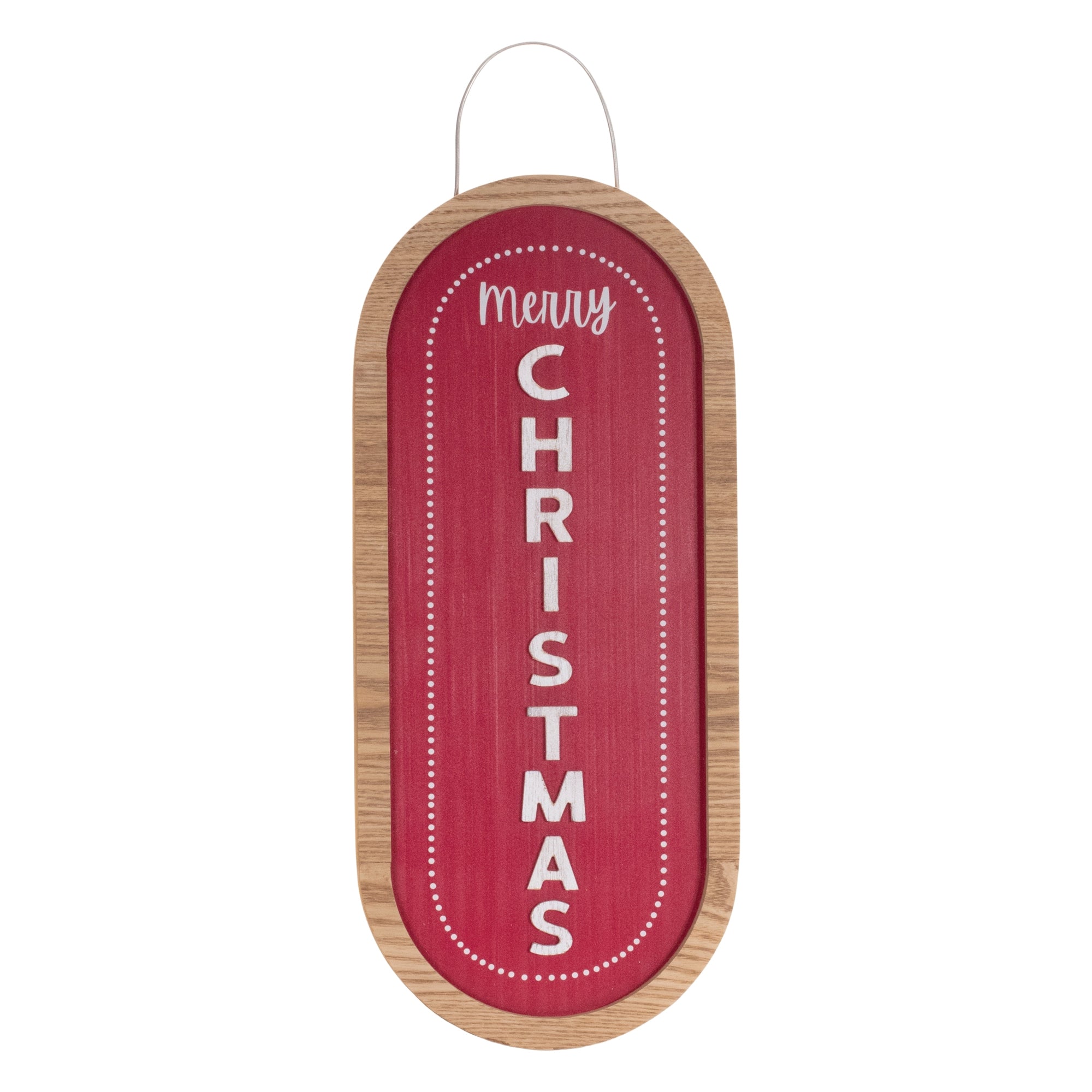 Merry Christmas Sign 21”H Wood/Iron