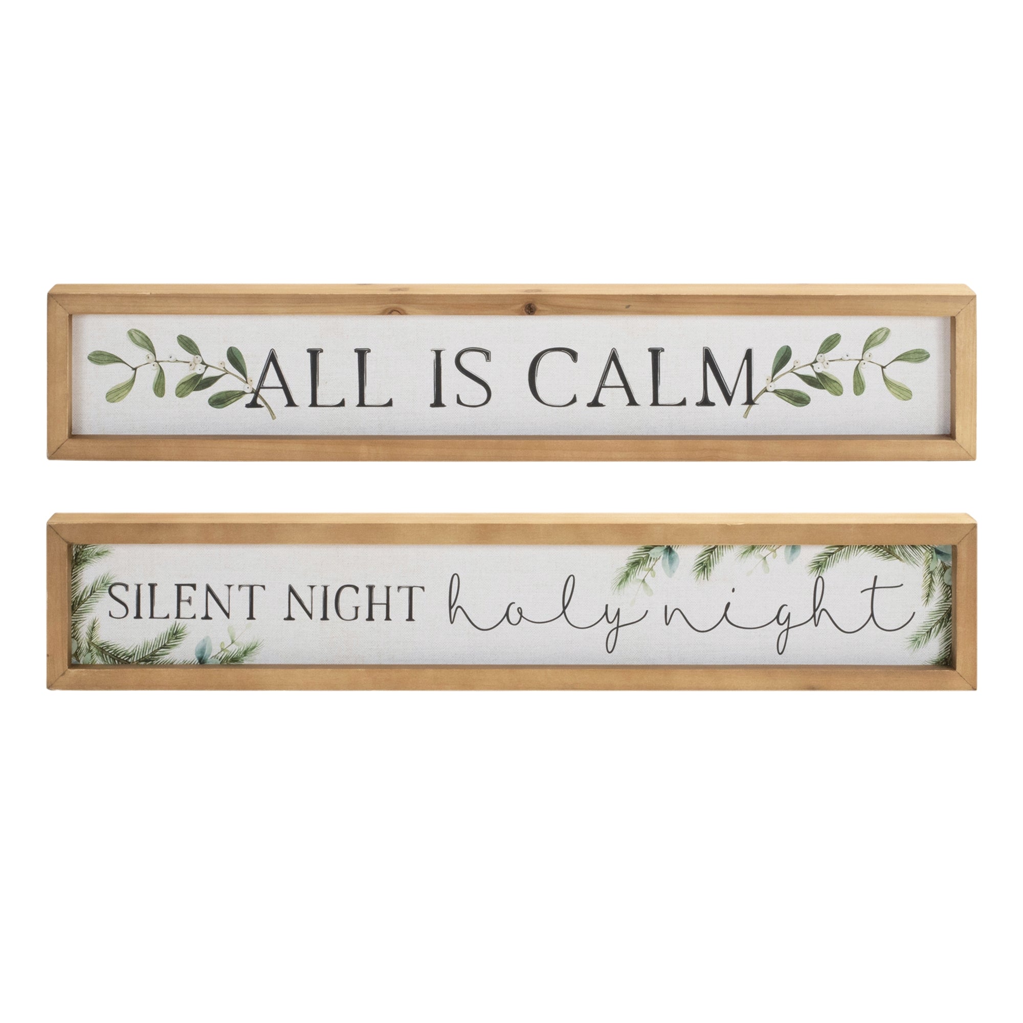 Christmas Sign (2 Asst) 23.5"L x 4"H Wood/Wood