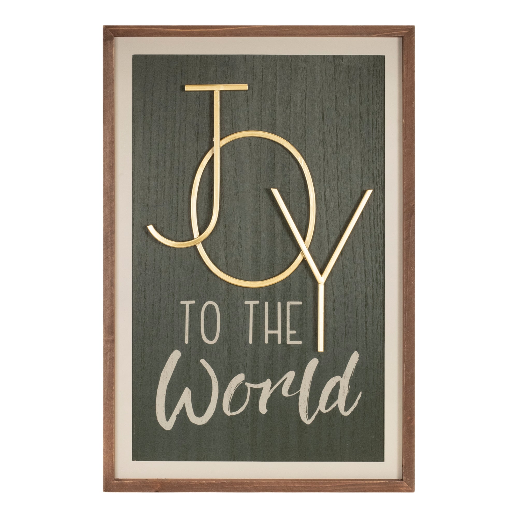 Joy To The World Plaque 15"L x 23.5"H Wood/Wood