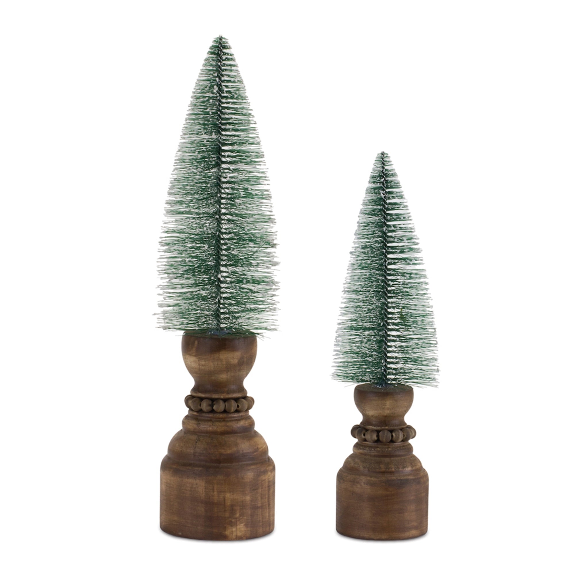 Mini Tree on Pedestal (Set of 2) 11.5"H, 14.5"H /Wood