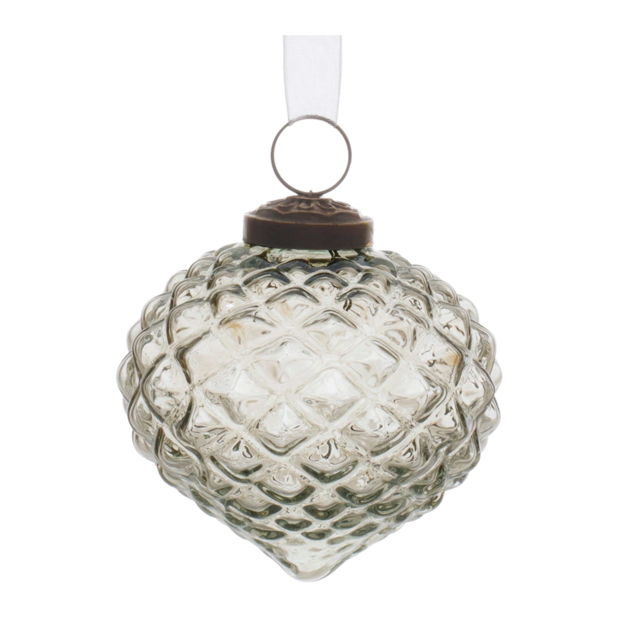 Onion Ornament 4”H Glass