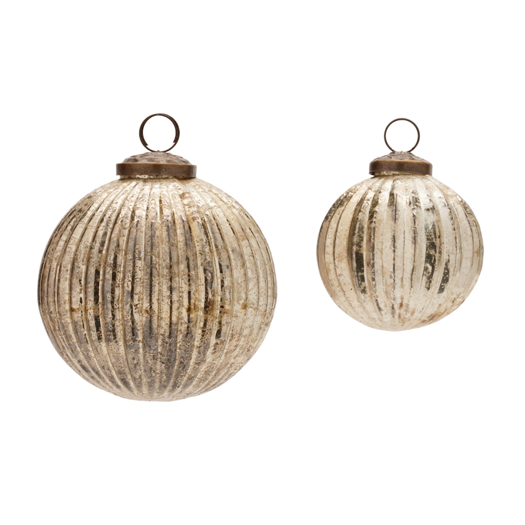 Distressed Glass Ball Ornament (Set of 12)