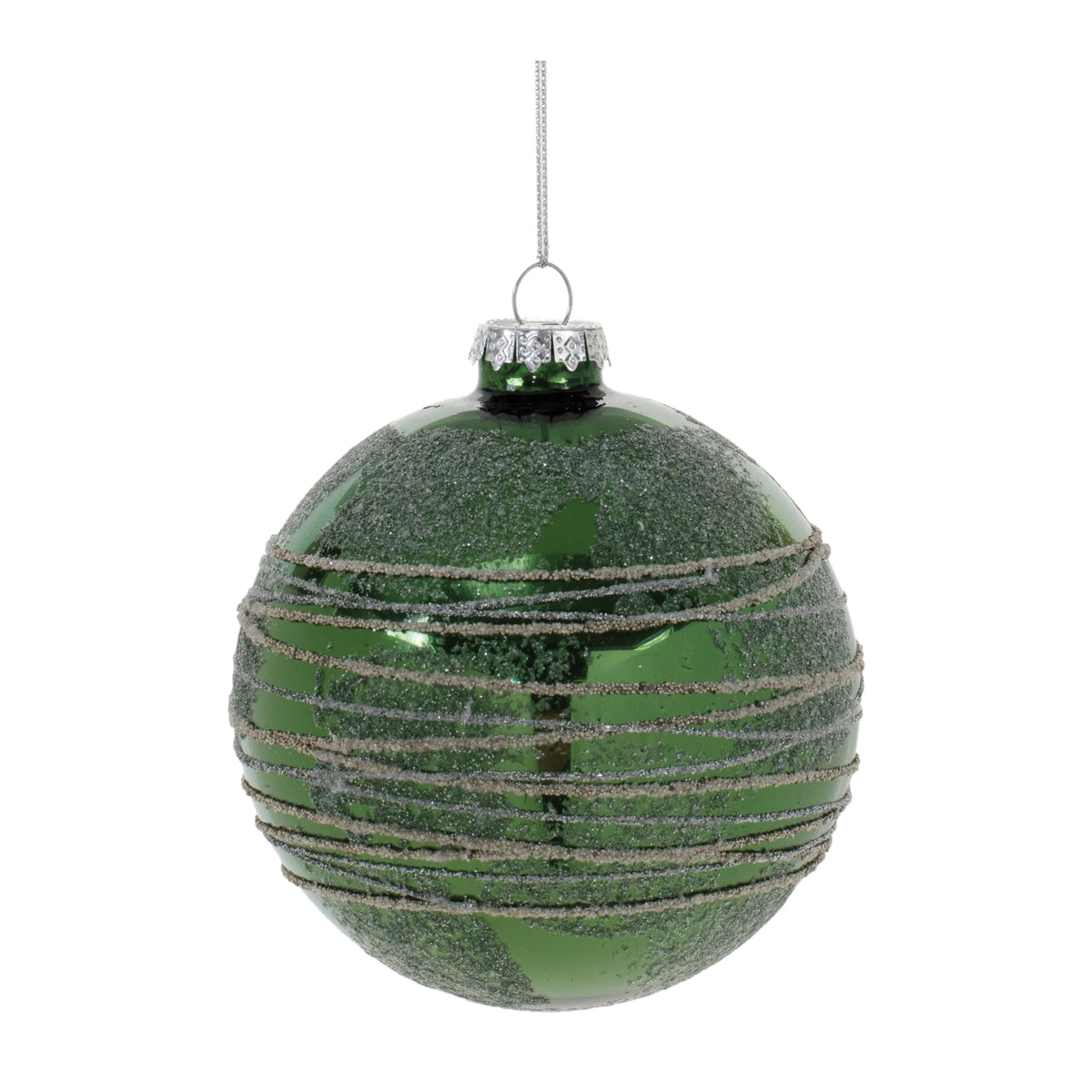 Glittered Glass Ball Ornament (Set of 6)