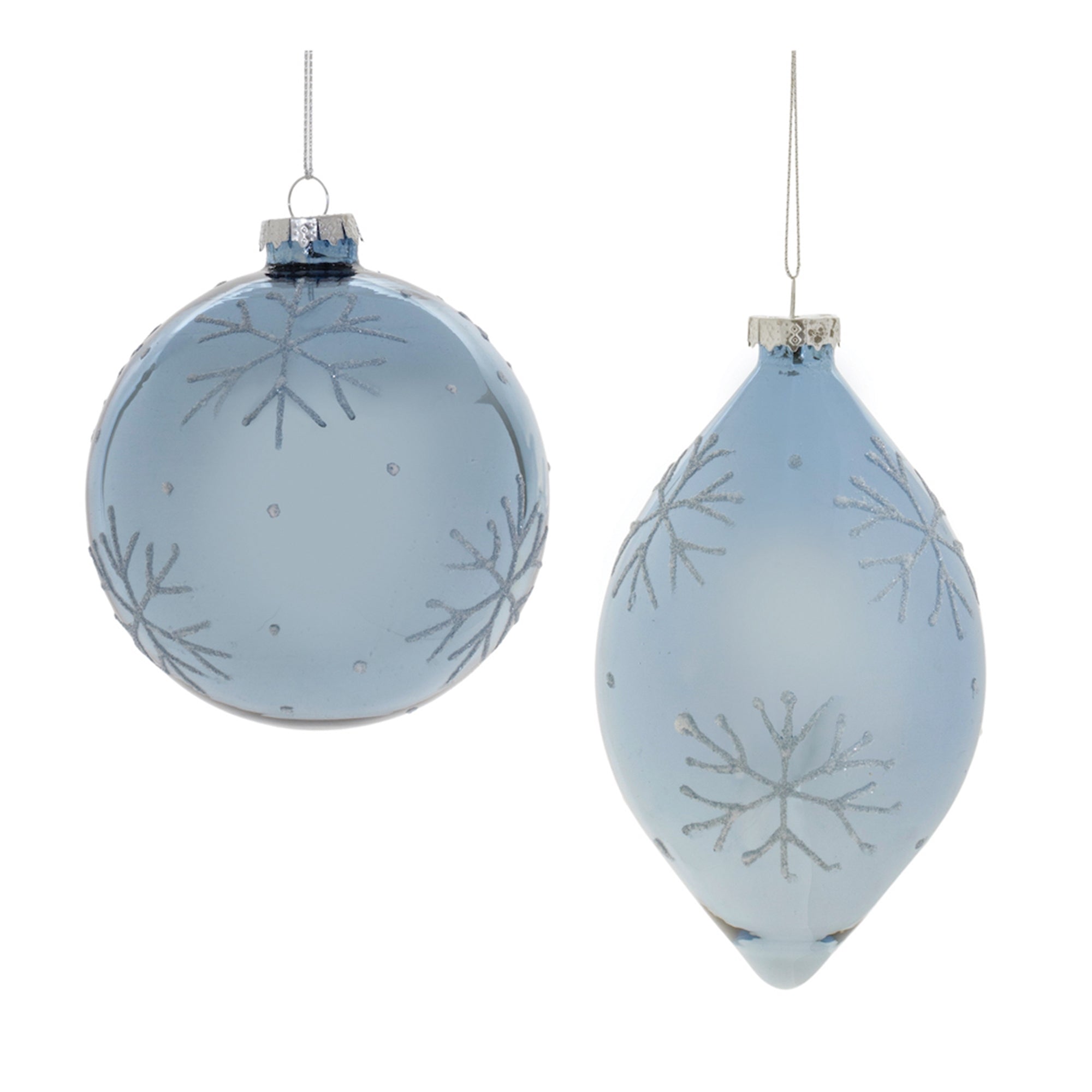 Ornament (2 Asst) 5"H, 6"H Glass
