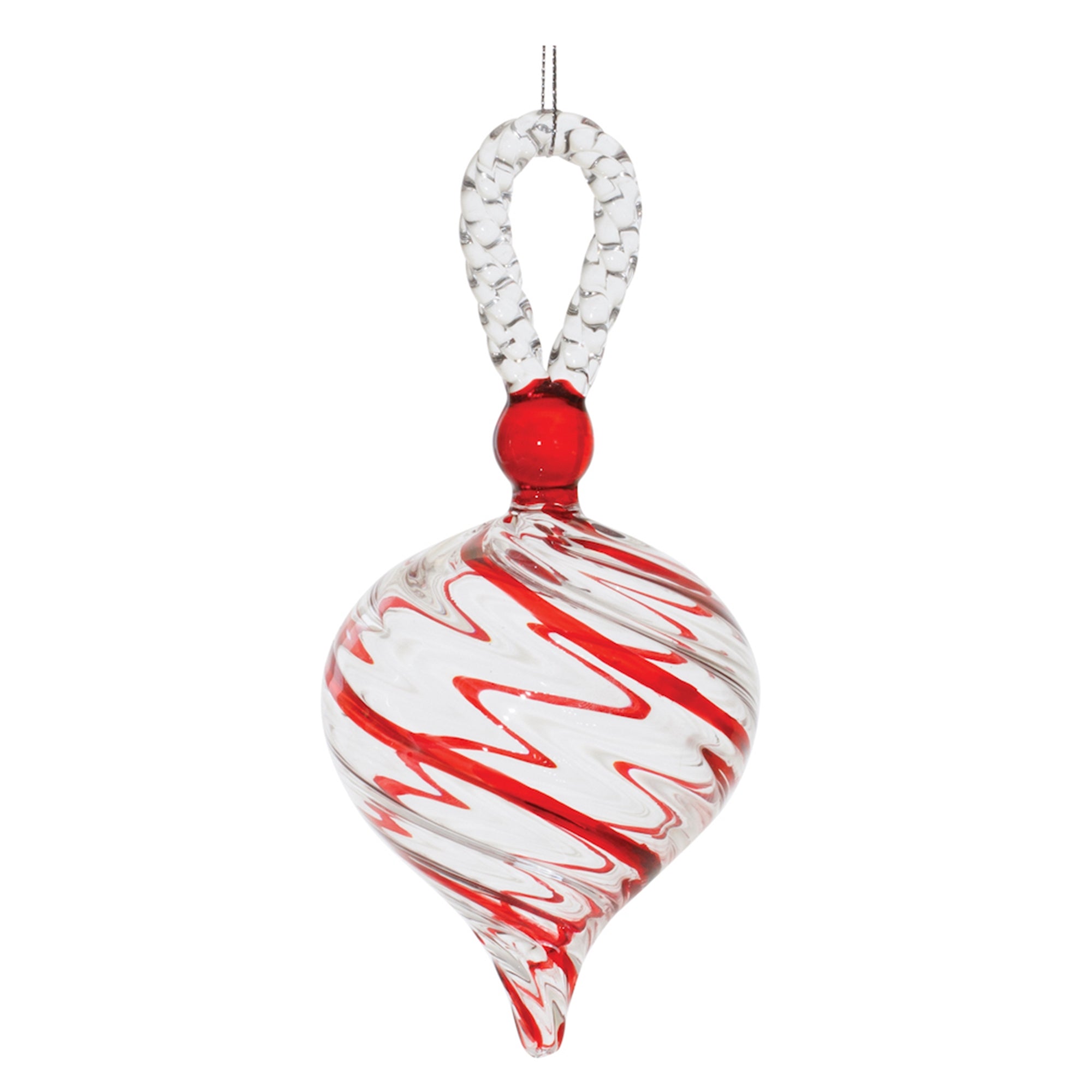 Drop Ornament 7”H Glass